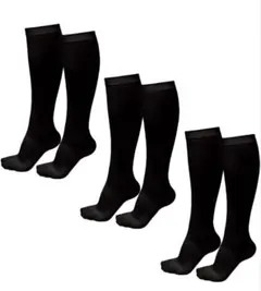 着圧ソックス 3足セット 黒 L〜XL