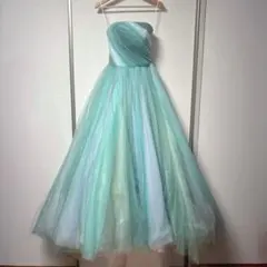 purplegreendress5号 約Sサイズ(ウエディング結婚式発表会演奏会