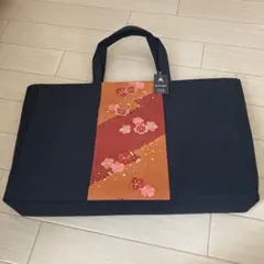 未使用　彩苑種田　伝統工芸　絞り　春柄　梅桜紋　和柄　お稽古バック　タグ有り