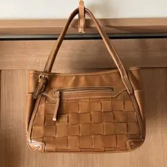 【お値下げ】ダコタ 編み込みレザートートバッグ ブラウン