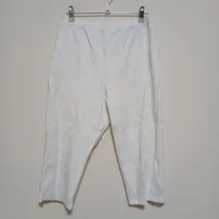 エルエルビーン クロップドパンツ スリット 無地 M 白 綿 ストレッチのサムネイル