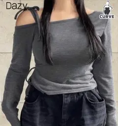 Dazy グレー オフショルダー 長袖 3XL(即日発送）