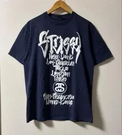00s stussy ネイビー Tシャツ SSリンク 都市名 Lサイズ - メルカリ