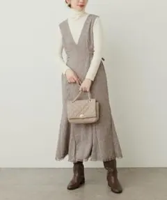 natural couture サイドベルトデザインジャンスカ
