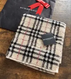 新品★BURBERRYバーバリー★タオルハンカチ　ノバチェック　ベージュ