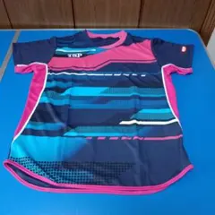 TSP 半袖ウェア ネイビー ピンク 男女兼用Lサイズ