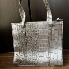 RESEXY シルバー クロコダイル風 トートバッグ