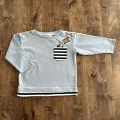 bebe 水色 長袖Tシャツ 乗り物　男の子　80