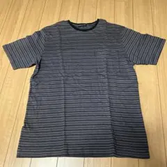 SIMPLE LIFE★ボーダー柄 ポケット付き Tシャツ　Lのサムネイル