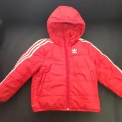 adidas 赤 フード付きジャンパー　120㎝