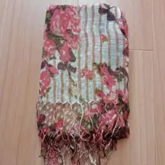未使用　花柄ストール