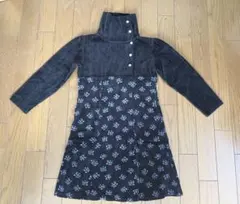 コムサイズム　ワンピース　120cm   女の子　ベロア