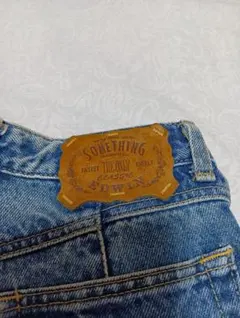 【サムシング】EDWIN デニムパンツ ブルー　テーパードデニム