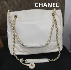 CHANEL ホワイトキルティングバッグ ノベルティ - メルカリ