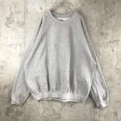 F*u様 Y3539古着　トレーナー　スウェット　グレー　無地　90s Y2K