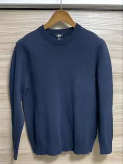 UNIQLO ネイビー クルーネックニット 長袖