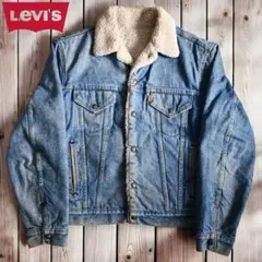 12M541◯ 70s Levi's USA製 デニム ボアジャケット アウター