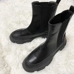 ほぼ新品 AZUL by moussy M 24 サイドゴアブーツ ブラック