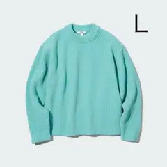 UNIQLO ユニクロ 長袖ウォッシャブルソフトニットクルーセーター L ブルー