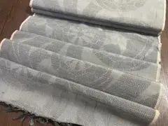 本場結城紬　重要無形文化財　80亀甲　枝花文