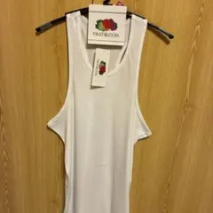 新品 タグ付き FRUIT OF THE LOOM タンクトップ LL 白 リブ