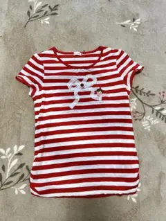 ミキハウス　リーナちゃん　ボーダーカットソー