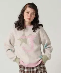 ジャガード ロゴニットプルオーバー TINA：JOJUN