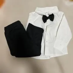 フォーマルスーツ 9-12ヶ月 白黒