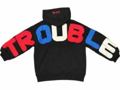 浜崎あゆみ×ミラーナイン コラボ　TROUBLEパーカー ビッグシルエット M