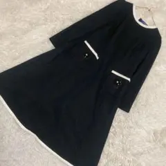 《良品》 M'S GRACY ワンピース ブラック 38 キレイめ お呼ばれ 花