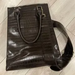 my twilight A4 クロコダイル型押し ハンドバッグ
