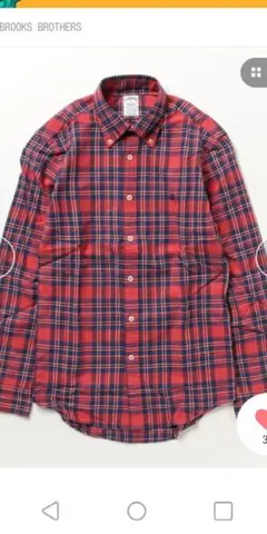 ブルックスブラザーズ　ブラッシュドコットン/ウール　チェック