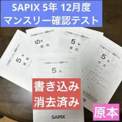 2026年最新】サピックス 5年 マンスリー確認テストの人気アイテム