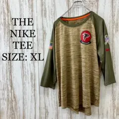 THE NIKE TEE　ナイキ　Ｔシャツ　七分袖　プリント　モスグリーン　XL