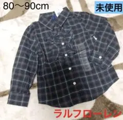 【未使用】80〜90cm ラルフローレン チェックブラウス