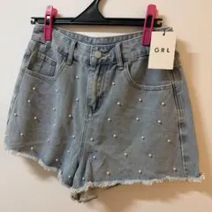 グレイル　パールデニムショートパンツ[ac2362] ライトブルーL ショーパンのサムネイル