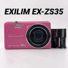 美品 CASIO EXILIM EX-ZS35 ピンク CASIO EXILIM EX-ZS35 Pink 20.1MP Compact Digital Camera From Japan