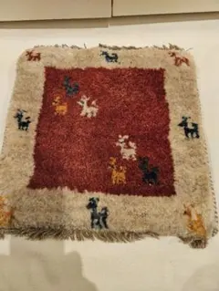 ギャッペ　 動物柄ラグ 　縦38cm×横38cm