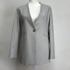 グリーンレーベルリラクシング　ストレッチノーカラージャケット40 洗る