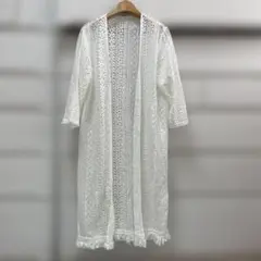 レース　ロングカーディガン