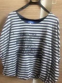 BURBERRY バーバリーブルーレーベルストライプ 五分袖 トップス 38