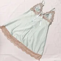 レーストリム付き　サテンキャミソール　ZARA アシンメトリーレースワンピース