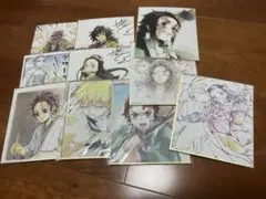 鬼滅の刃 全集中展 複製ミニ色紙 松島晃 サイン入り