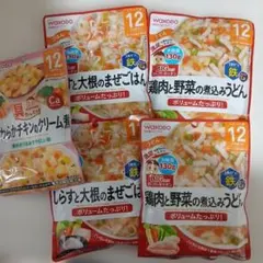 [5個セット]WAKODO 離乳食 うどん・ごはんセット 130g