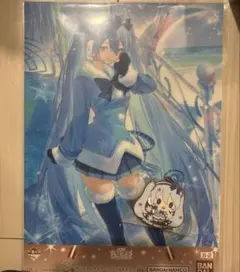 雪ミク一番くじ　D賞　2012 ラバーチャーム クリアポスター