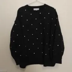 SEASON REASON ドット柄 裏起毛 トレーナー LL