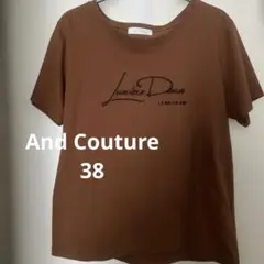 AndCoutureアンドクチュール Tシャツ　38 ブラウンのサムネイル
