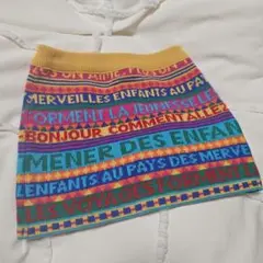 KENZO　ケンゾー カラフル ニット ミニスカート 100cm マルチカラー