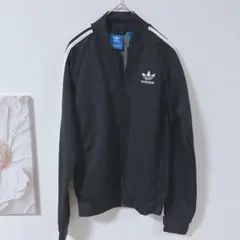 adidas ジップアップジャージ　スポーツ　ランニング　運動　ブラック　XS