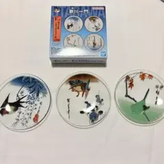 カ*デ様 一番くじ　歌川一門　E賞　小鳥のガラス小皿 3種のサムネイル